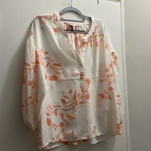 Joie White porcelain floral eilga blouse